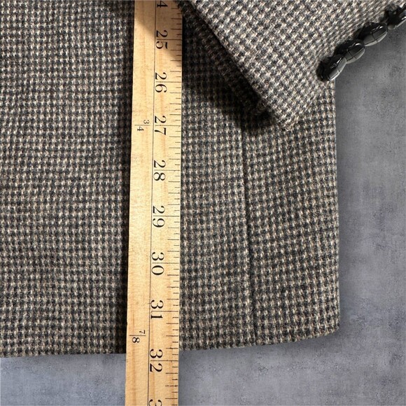 Vintage TWEED WOOL Men’s Blazer 48L Gray Sport Coat Two‑Button Jacket - Picture 11 of 15